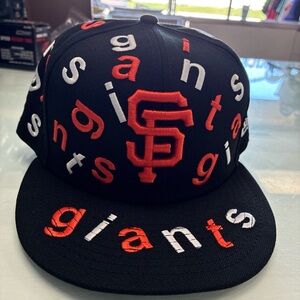 Men's New Era Black San Francisco Giants Team Confetti 59FIFTY Fitted Hat New